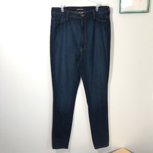 Fashion Nova dark blue denim jeans